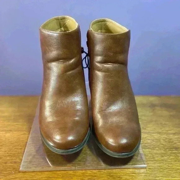 Natural Soul by Naturalizer Womens Calm Ankle Boot Whiskey Brown Size 10M - Picture 2 of 11